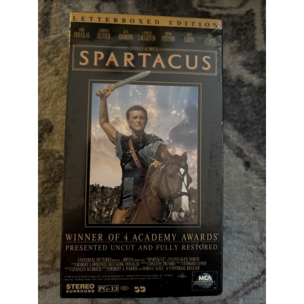 Spartacus 1960 Film  (1991 MCA Universal VHS) 2 Tape Set, New Sealed